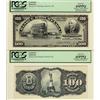 Image 1 : La Banque d'Hochelaga 1898 $100 Face Proof and Back Proof both  CH-360-18-18P PCGS UNC65PPQ