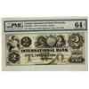 Image 1 : The International Bank of Canada  1858 $2 #15073 CH-380-10-08-12 PMG UNC64