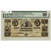 Image 1 : The Mechanics Bank 1837 $5 2946 CH-435-10-04 PMG VF30