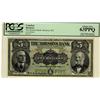 Image 1 : The Molsons Bank 1918 $5 CH-490-38-02S PCGS UNC63PPQ