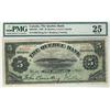 Image 1 : The Quebec Bank 1898 $5 CH-620-44-02 S/N 030733 PMG VF25, the note is bright with vibrant colours.  