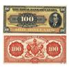 Image 1 : The Royal Bank of Canada 1913 $100 CH-630-12-20 PCGS UNC62, Face and Back proofs UNC64.
