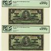 Image 1 : 1937 $1 BC-21c,  Lot of 2 notes are consecutives N/A6197756-57 both PCGS UNC63PPQ