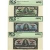 Image 1 : 1937 $1 BC-21c, $5 BC-23b , $10 BC-24b all PCGS UNC64PPQ