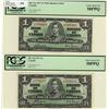 Image 1 : 1937 $1 BC-21c, BC-21d, both PCGS AU58PPQ