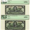 Image 1 : 1937 $1 BC-21c, Bc-21d both PCGS UNC64PPQ