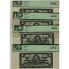 Image 1 : 1937 $1  BC-21d,  Lot of 4 notes are consecutives #H/N1243695 to98 all PCGS UNC64PPQ