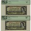 Image 1 : 1954 $20 BC33b, $20 BC-41aA *A/E both PCGS VF25