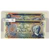 Image 1 : 1972 $5 bc-48Aa #*CA2906164 Choice UNC & *CC3203380  EF/AU.  Lot of 2 notes.