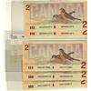 Image 1 : 1986 $2 BC-55aA #ARX notes. Includes 5 Choice UNC issues, 2 of which are consecutive.