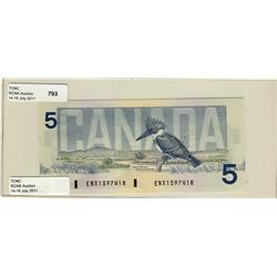 1986 $5 BC-56aA #ENX1597418.  Solid choice issue.