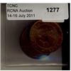 Image 1 : P.E.I. 1871 1¢.  Lot of 2 coins.  EF to AU/UNC.