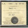Image 1 : N.B. 1864 5¢ Sml 6 ICCS EF40.