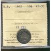 Image 1 : N.B. 1862 10¢ ICCS VF30.