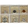 Image 1 : 1937 Year Set, includes 1¢ MS65, 5¢ MS64, 10¢ MS64, 25¢ MS64, 50¢ MS64 & $1 MS63.  All coins brillia