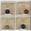 Image 1 : 1953 1¢ NSF, 5¢ NSF, SF NL & 10¢ NSF ICCS MS65.  Lot of 4 coins.