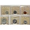 Image 1 : 1958 Year set including, 1¢ Red, 5¢, 10¢, 25¢, 50¢ &1 all ICCS MS65.  Lot of 6 coins.
