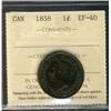 Image 1 : 1858 1¢ ICCS EF40.