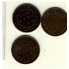 Image 1 : 1858 1¢ VF to EF.  Lot of 3 coins.
