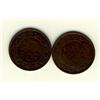 Image 1 : 1858 1¢ VF+ to EF.  Lot of 2 coins.