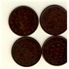 Image 1 : 1858 1¢ VG to Fine.  Lot of 4 coins.