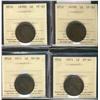 Image 1 : Nfld 1873 1¢ ICCS VF30(2) & 1876H VF20(2).  Lot of 4 ICCS graded coins.