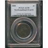 Image 1 : Nfld 1880 1¢ Oval 0 PCGS AU50. Very scarce in this condition.