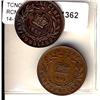 Image 1 : Nfld 1885 & 1888 1¢.  Lot of 2 coins in VF condition.