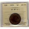 Image 1 : 1859 1¢ DP N9 #1 ICCS AU55.