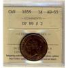 Image 1 : 1859 1¢ DP N9 #2 ICCS AU55.