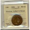 Image 1 : 1886 1¢ Obv 2, ICCS MS64RB.  Well struck and lustrous.