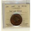 Image 1 : 1887 1¢ ICCS MS64RB.