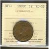 Image 1 : Nfld 1920c 1¢ ICCS AU55.  Lustrous brown examples.