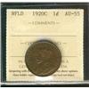 Image 1 : Nfld 1920c 1¢ ICCS AU55.  Lustrous brown examples.