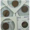 Image 1 : Nlfd 1938, 1941c(2) & 1944c 1¢ EF to AU along with 1919c 5¢ VG/F.  Lot of 5 coins.