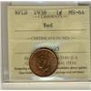 Image 1 : Nfld 1938 1¢ ICCS MS64RD.