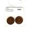 Image 1 : Nfld 1941c 1¢ Double Die.  Lot of 2 coins EF to AU.