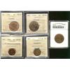 Image 1 : 1900 1¢ ANACS AU58 Whizzed, 1907H, 1910 ICCS MS60 Clnd, 1921 ICCS AU55 Lacquered & 1949 A Off Clnd. 