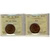 Image 1 : 1900H & 1907 1¢ ICCS MS63RD.  Lot of 2 coins.