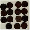 Image 1 : Nfld 1865, 1873(2), 1876h(4), 1880 ROED, ROLD(2) & 1890(5).  Lot of 15 coins.  Fine to VF.