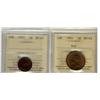 Image 1 : 1901 1¢ MS63 & 1923 EF45.  Lot of 2 coins both ICCS graded.