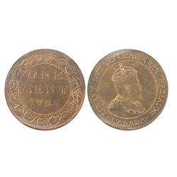 1905 1¢ ICCS MS65RD.  Sharp 95% red with lustre.