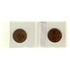 Image 1 : 1907 & 1907H 1¢. Lot of 2 coins both UNC with lustre.