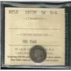Image 1 : Nfld 1873H 5¢ ICCS G4.