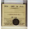 Image 1 : Nfld 1885 5¢ ICCS F15.