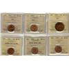 Image 1 : 1918 1¢, 1941, 1942, 1943, 1953 SF & 1965 LgBds Ptd 5 ICCS MS64RD.  Lot of 6 coins all ICCS graded.
