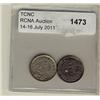 Image 1 : Nfld 1903 5¢.  Lot of 2 coins both EF and lustrous.