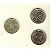 Image 1 : Nfld 1903, 1904 & 1908 5¢.  Lot of 3 coins all EF and lustrous