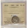 Image 1 : Nfld 1903 10¢ ICCS VF30.