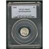 Image 1 : Nfld 1908 5¢ PCGS MS62.  Full lustre.